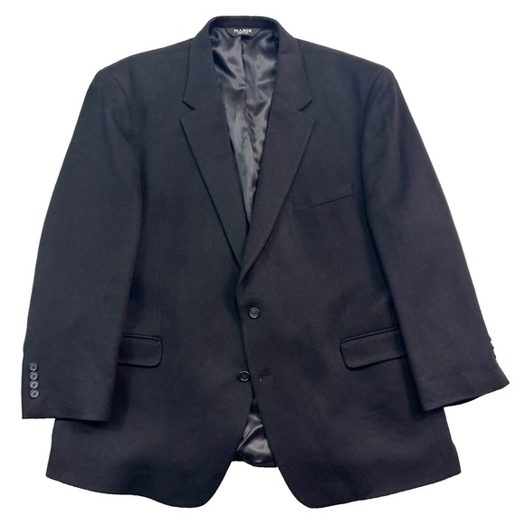 Jos A Bank 50R 100% Camel Hair Blazer Jacket Sport Suit Coat Black Mens Classic